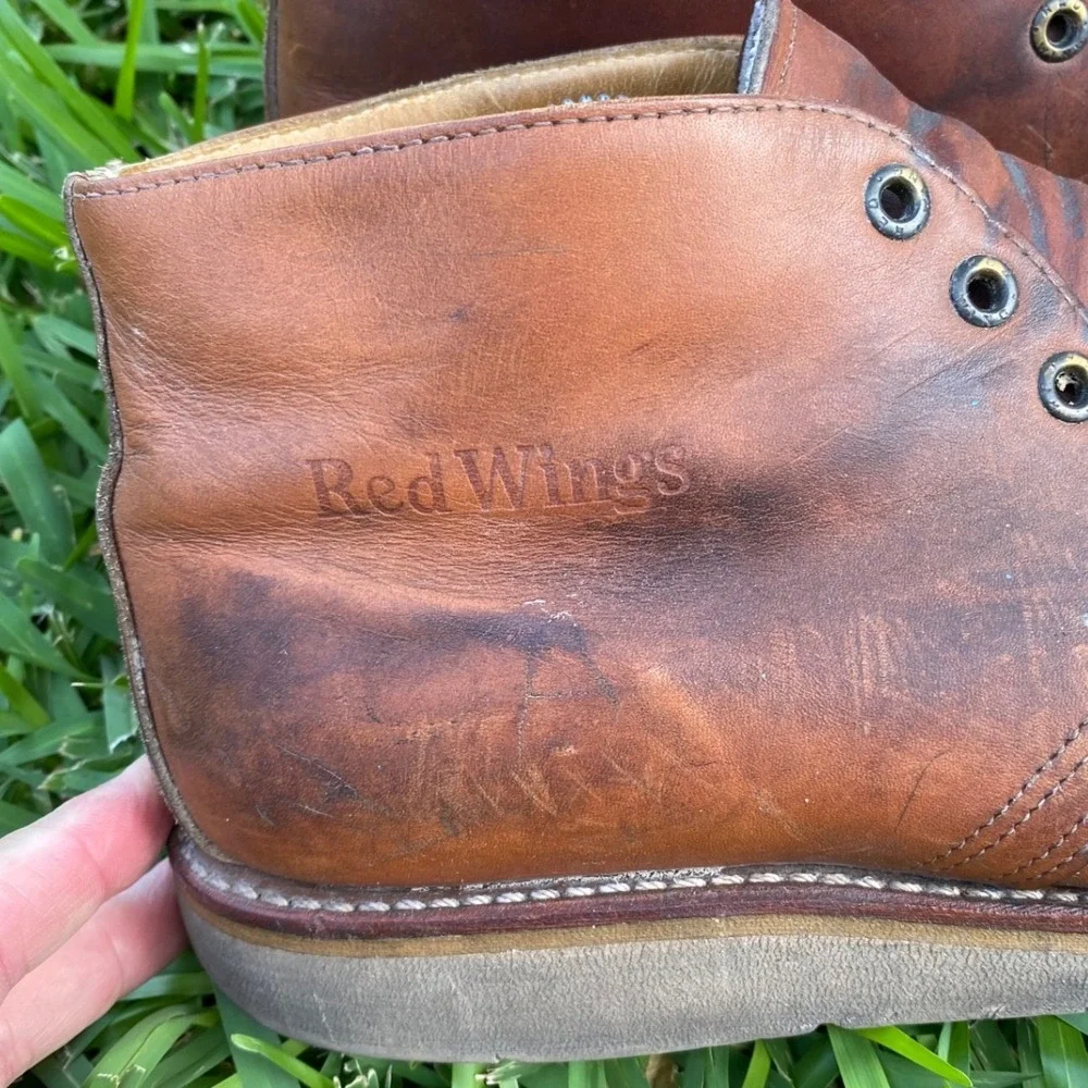 Red Wing Heritage Work Chukka Leather Boots Mens 10 D Copper Brown Made in USA
